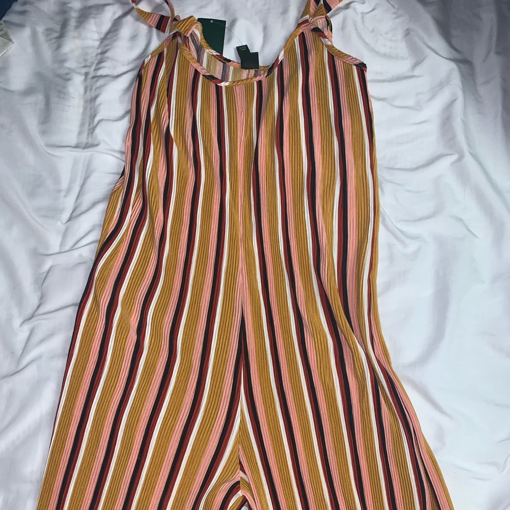 Wild Fable Yellow Stripe Jumpsuit
